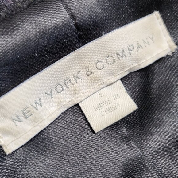 Style & Co Trench Coat Wool Blend Womens Large Tweed Double Breasted Pockets - Picture 4 of 16